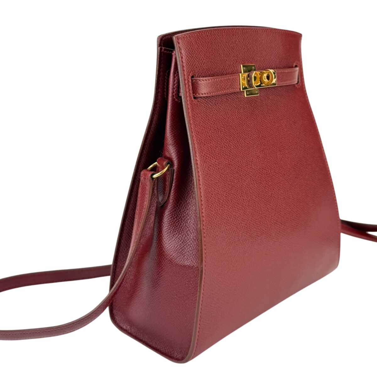 hermes | 酒紅色ep皮小款kelly sport