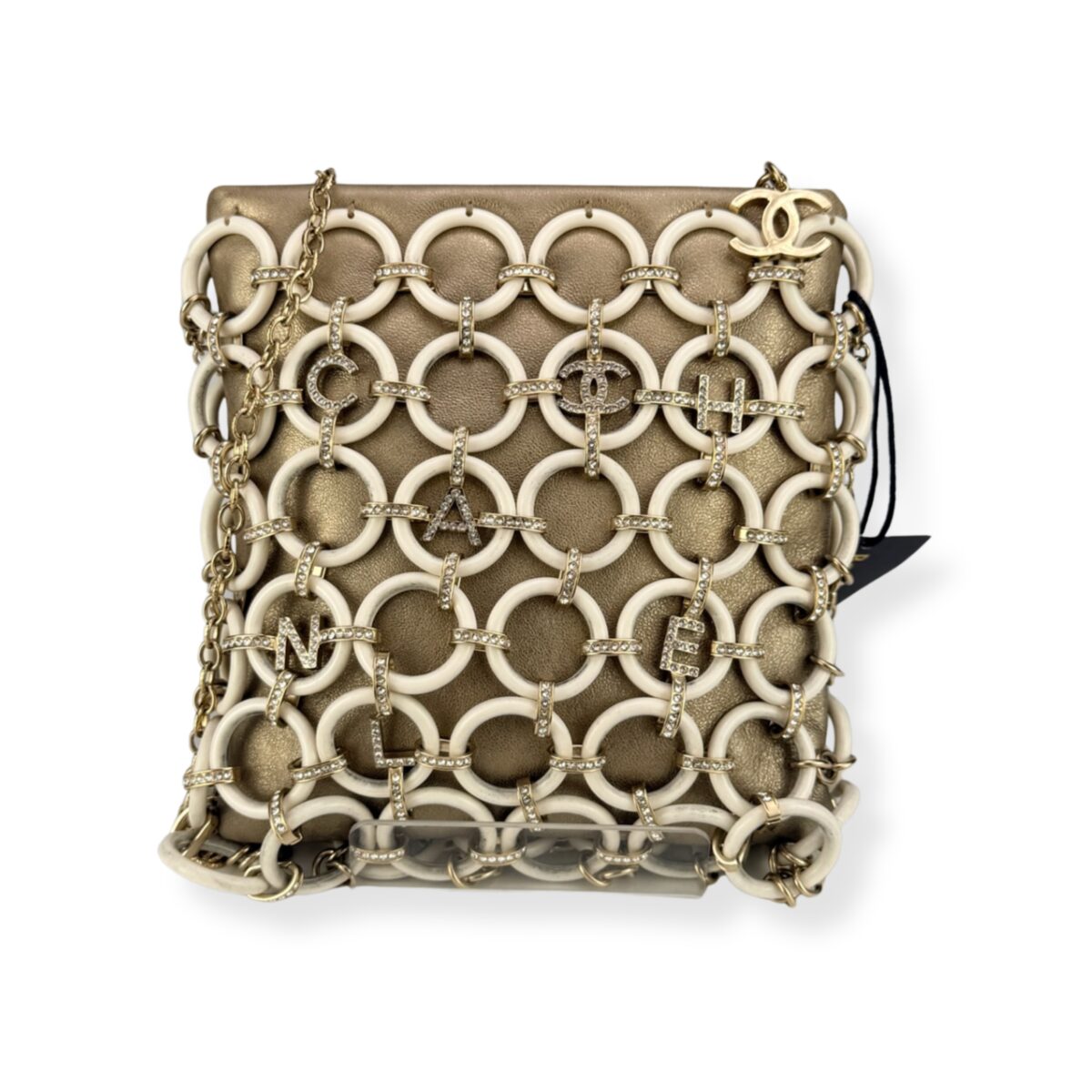 chanel | 香檳金壓克力圈手袋 斜背包